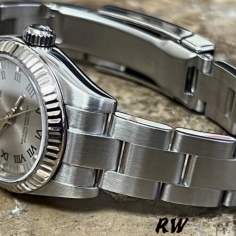 Rolex Oyster Perpetual 176234 Silver Roman Diamond Dial 26MM Lady Replica Watch - Image 4