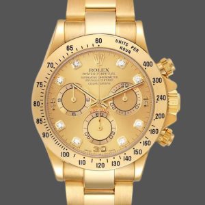 Rolex Cosmograph Daytona 116528 Champagne Diamond Dial 40mm Mens Replica Watch