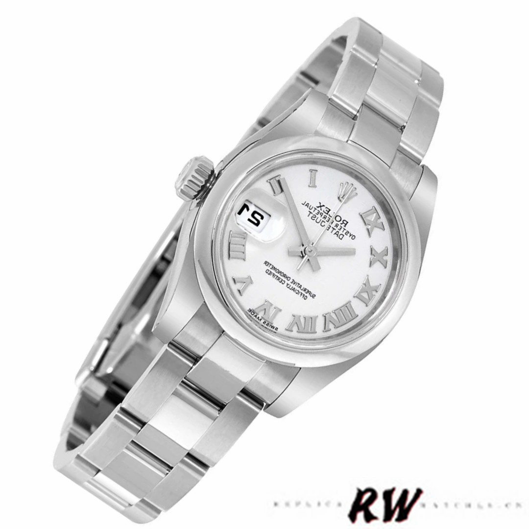 Rolex Datejust 179160 Oyster Bracelet White Roman Dial 26MM Lady Replica Watch - Image 3