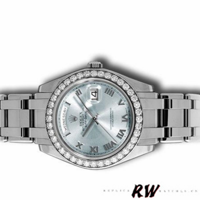 Rolex Day-Date 18946 Ice Blue Roman Dial Special Edition 39MM Mens Replica Watch - Image 4