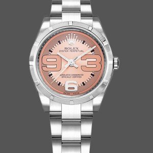 Rolex Oyster Perpetual 177210 Pink Maxi Arabic Dial 31mm Lady Replica Watch