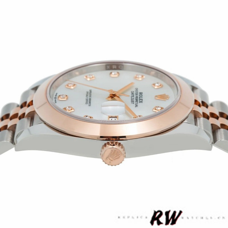 Rolex Datejust 126301 White Mother of Pearl Diamond Dial 41MM Mens Replica Watch - Image 5