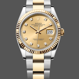 Rolex Datejust 36MM 126233 0018 Champagne Diamond Dial Unisex Replica Watch