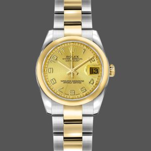 Rolex Datejust 179163 Concentric Circle Champagne Dial Domed Dezel 26MM Lady Replica Watch