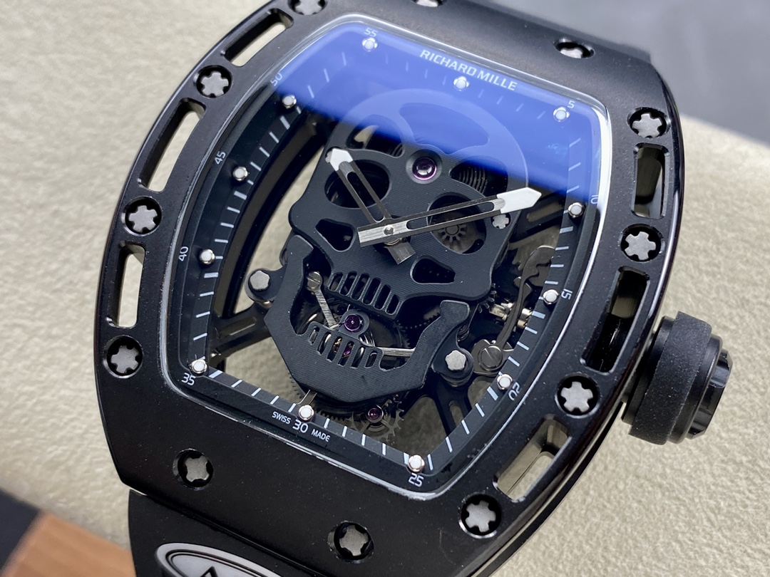 5 Colors Richard Mille Limited Edition RM52 Skull Titanium Tourbillon Openworked Dial - Image 33