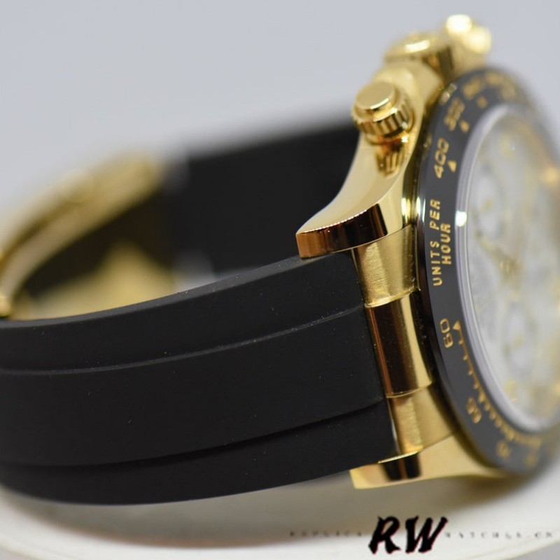 Rolex Daytona 116518LN Rubber Strap MOP Diamond Dial 40mm Mens Replica Watch - Image 15