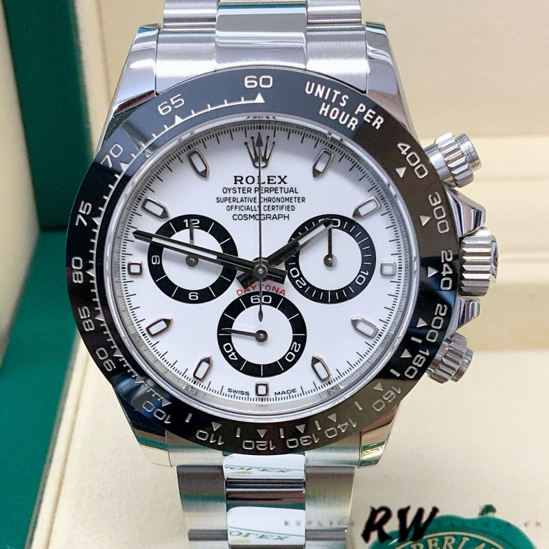 Rolex Cosmograph Daytona 116500LN Stainless Steel White Dial 40mm Mens Replica Watch - Image 3
