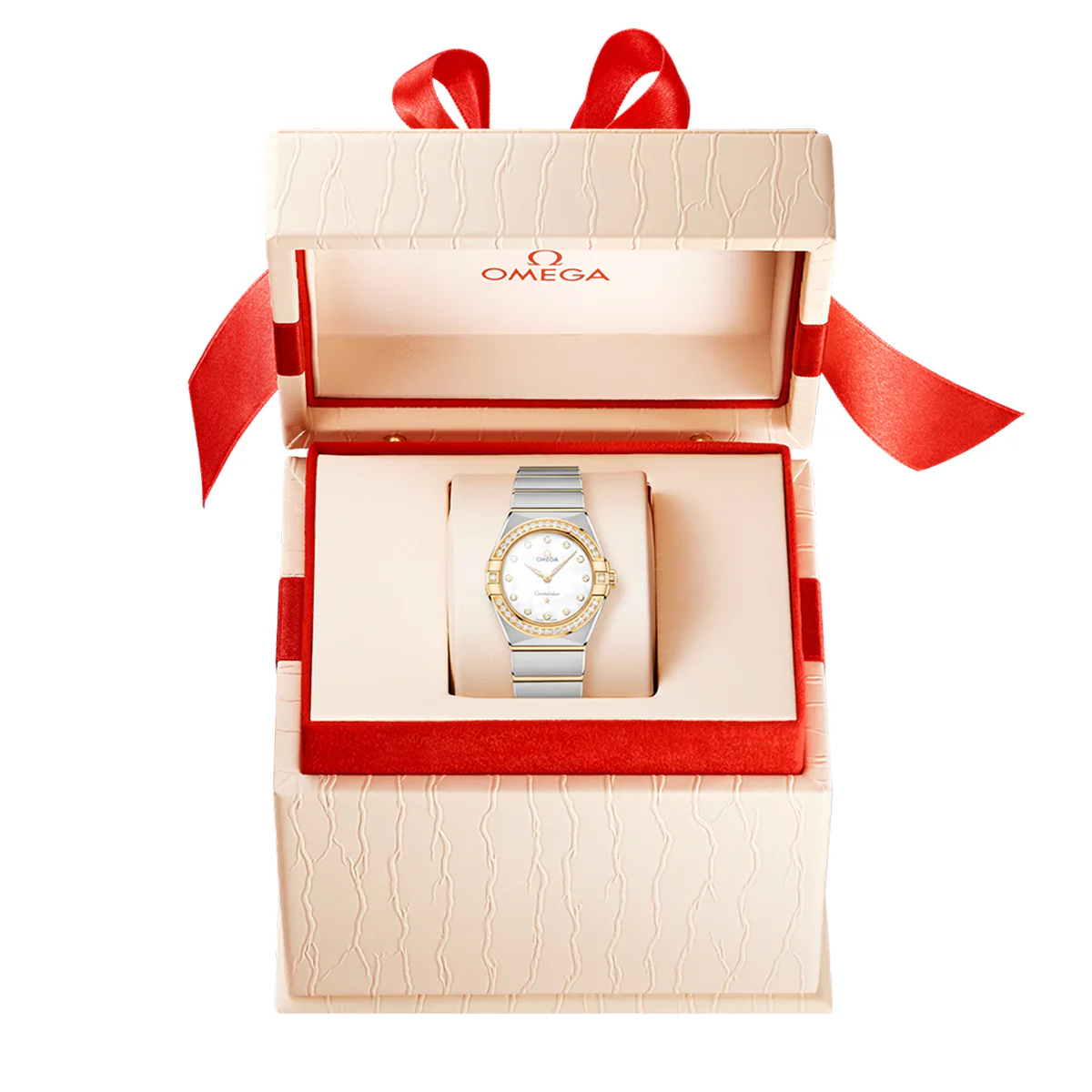 OMEGA Constellation 28mm Steel & 18ct Yellow Gold Diamond Set Ladies Watch - Image 2