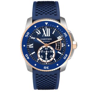 CARTIER CALIBRE ROSE GOLD MIX BLUE 42mm WGCA0010