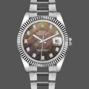 Rolex Datejust 116234 Black MOP Diamond Dial Automatic 36mm Unisex Replica Watch