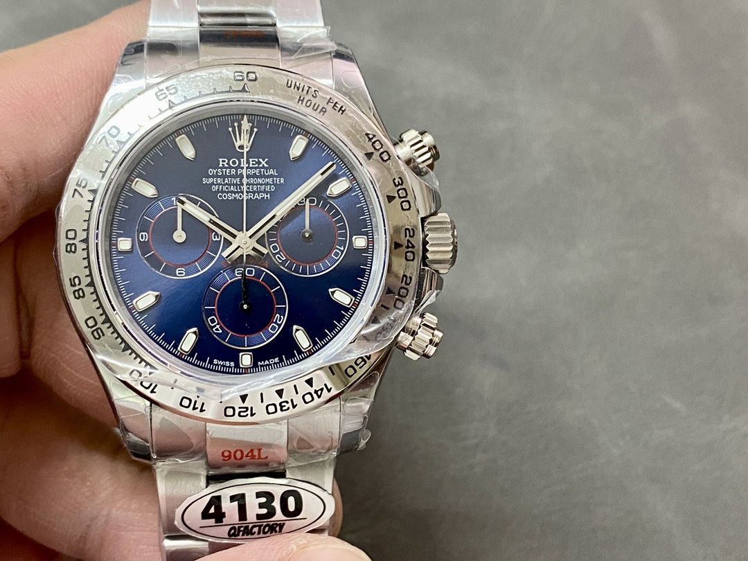 Rolex Cosmograph Daytona 116509 Blue Index Dial 40MM Mens Replica Watch - Image 3