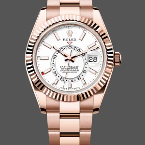 Rolex Sky Dweller 42 Rose Gold White Dial M336935 0003 Men's Watch