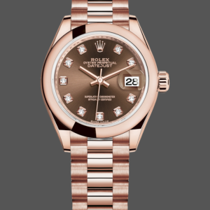 Rolex Datejust 279165 Chocolate Brown Dial Diamond Domed Bezel 28mm Lady Replica Watch