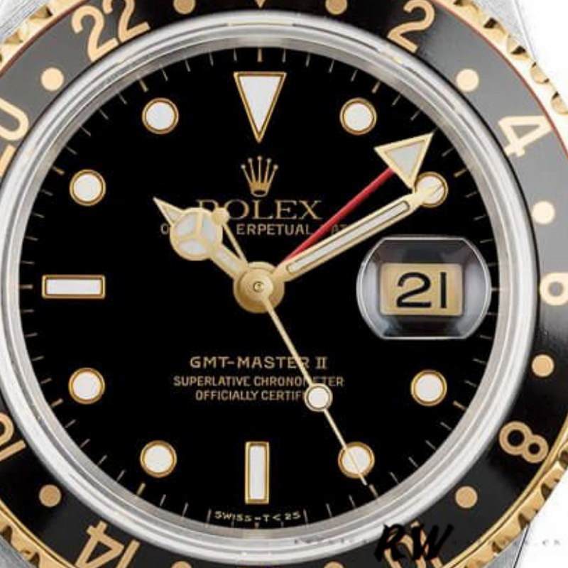 Rolex GMT-Master II 16713LN Oystersteel Yellow Gold Black Dial 40MM Mens Replica Watch - Image 5