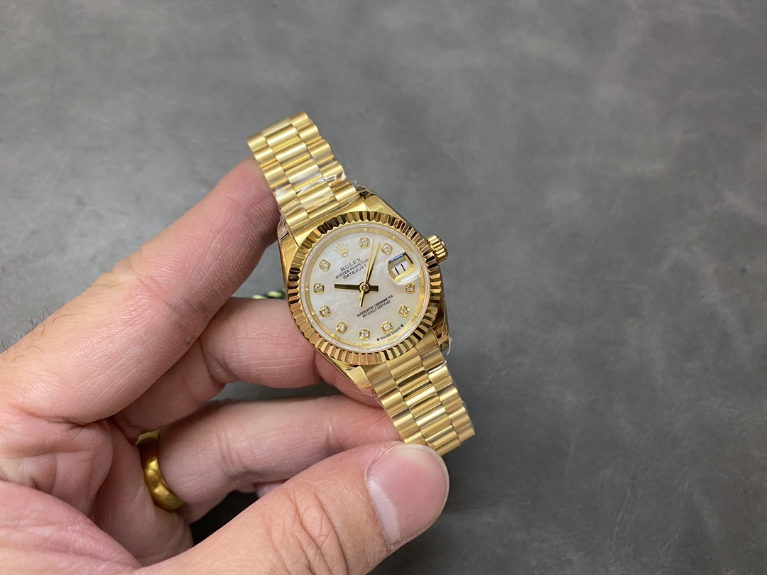 Rolex Datejust m279178 0025 Mother Of Pearl Dial Fluted Bezel 28mm Lady Replica Watch - Image 6