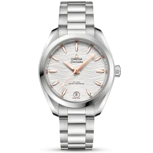 OMEGA Seamaster Aqua Terra 34mm Waved Silver/Gold Dial Ladies Watch