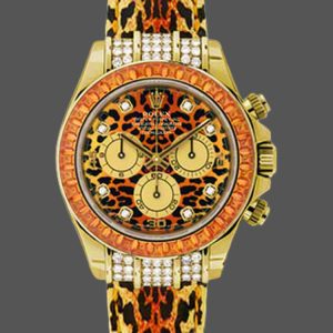 Rolex Daytona 116598 Leopard Orange Diamond Dial 40MM Mens Replica Watch