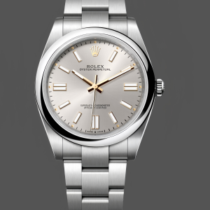 Rolex Oyster Perpetual 41mm Smooth Bezel Oyster Bracelet Silver Dial 124300 0001