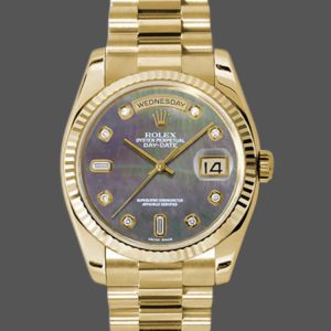 Rolex Day-Date 118238 Dark Mother of Pearl 36mm Unisex Replica Watch