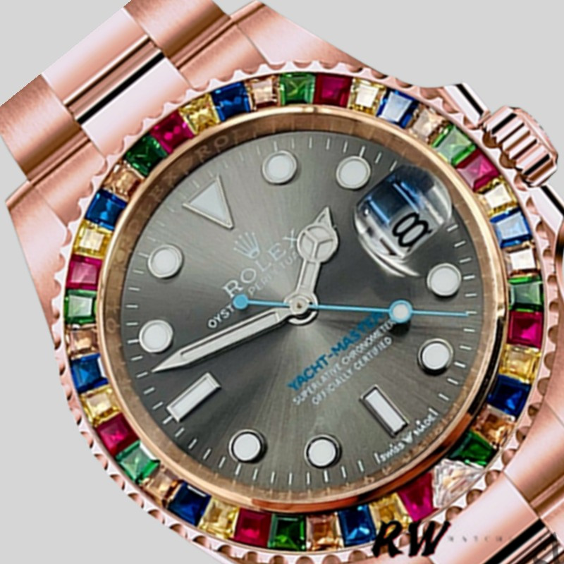 Rolex Yacht-Master 116695 Everose Gold Grey Dial 40MM Mens Replica Watch - Image 3