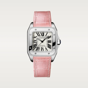 CARTIER SANTOS 100 Pink Strap 35.6mm