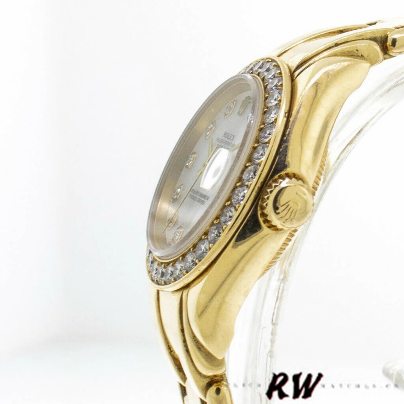 Rolex Pearlmaster 80298 White MOP Dial 29MM Lady Replica Watch - Image 5
