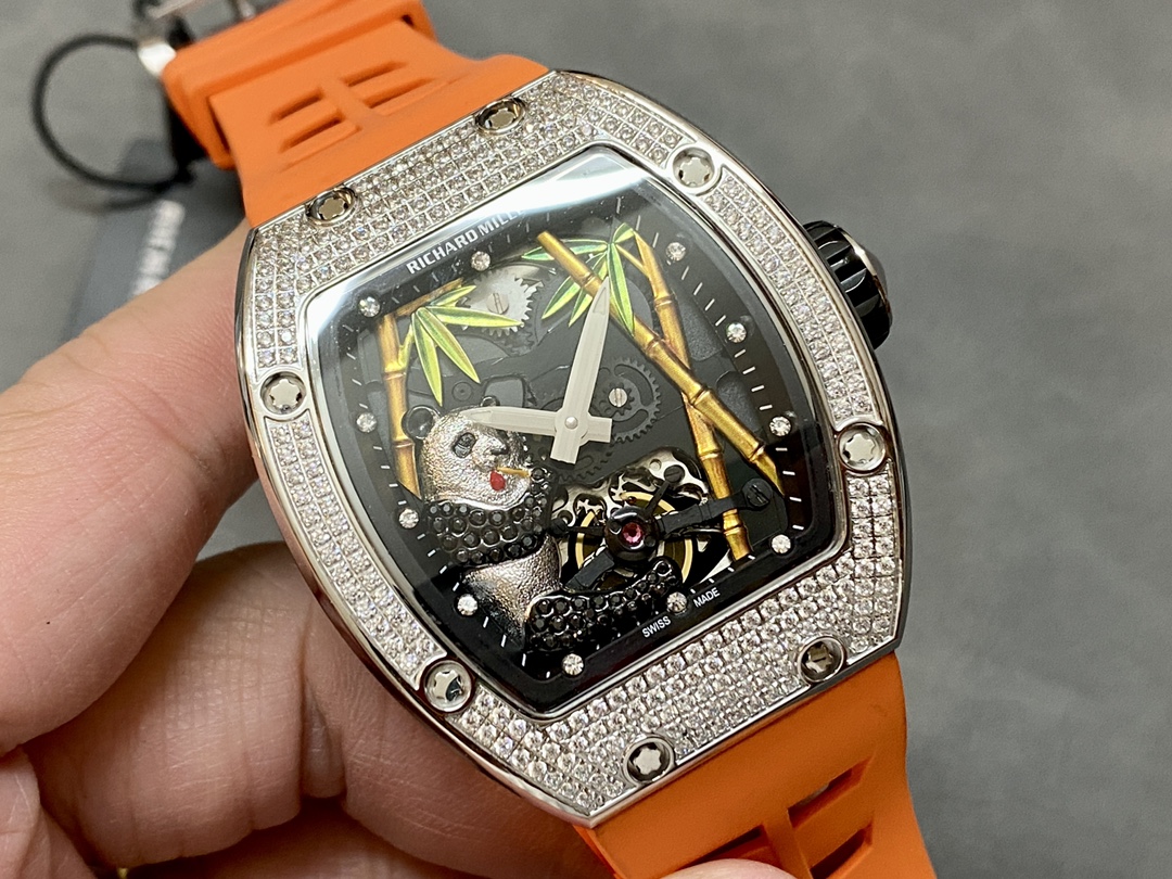 Richard Mille RM 026 01 Panda A Luxurious Bamboo Wonderland Diamond And Gold - Image 3