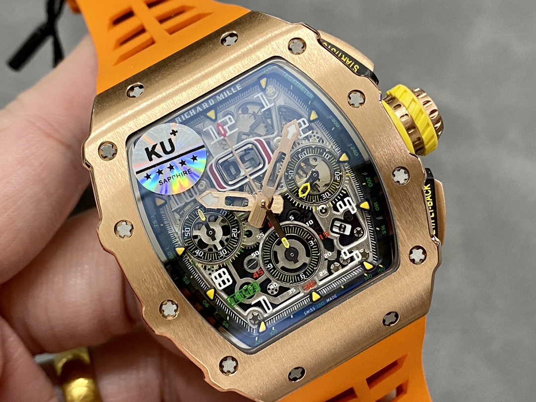 Richard Mille RM11-03 Orange Rubber Automatic Flyback Chronograph - Image 3