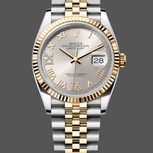 Rolex Datejust 36MM 126233 0031 Silver Roman Numeral Dial Fluted Bezel Unisex Replica Watch