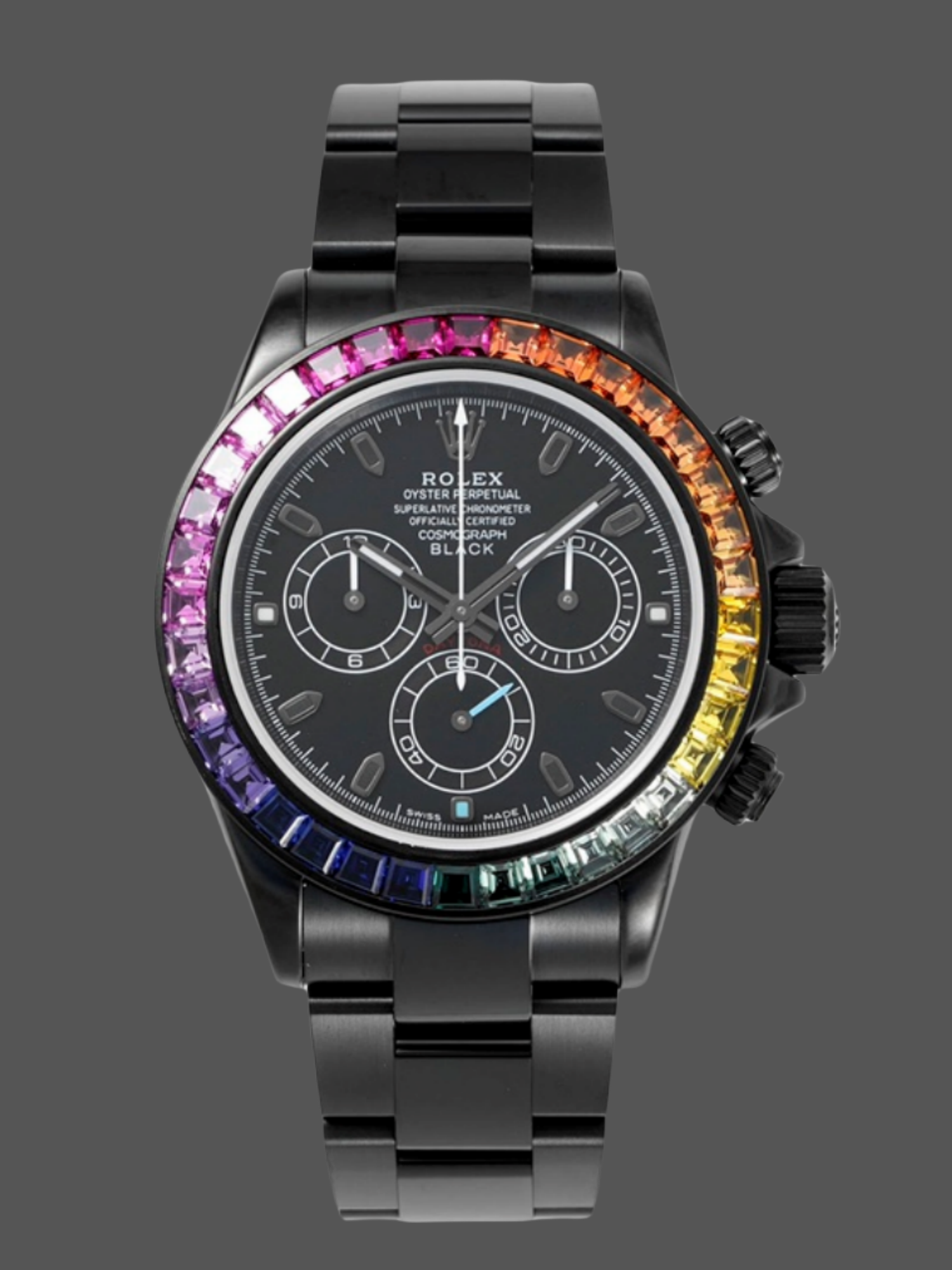 Rolex Rainbow Daytona 116520 DLC-PVD 40mm Black Men's watch