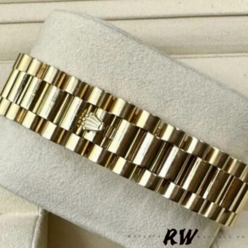 Rolex Day-Date 118388 Diamond Bezel Champagne Roman Numeral Dial 36MM Unisex Replica Watch - Image 6