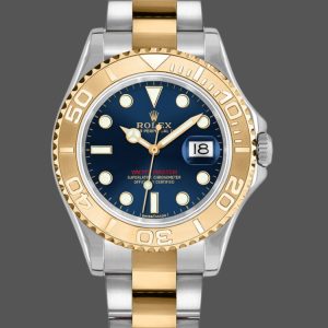 Rolex Yacht-Master 168623 Steel and Gold Blue Dial 35MM Unisex Replica Watch