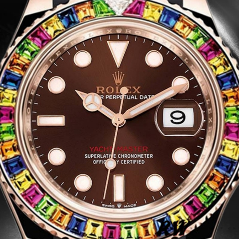 Rolex Yacht-Master 116695 Black Rubber Strap Brown Dial 40MM Mens Replica Watch - Image 5