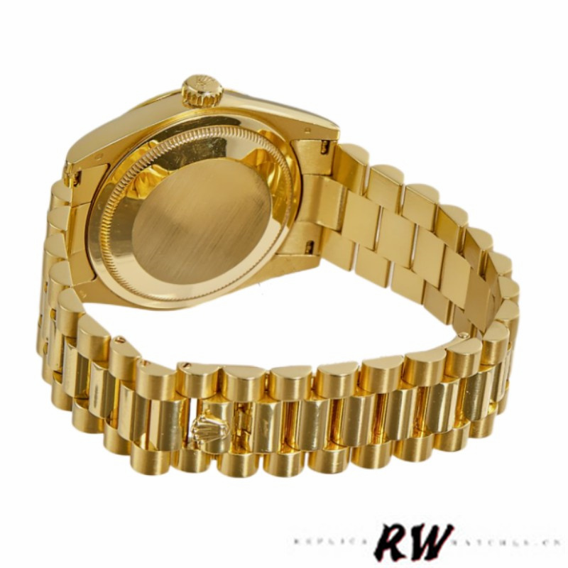 Rolex Day-Date 118338 Champagne Roman Dial Diamond Bezel 36MM Unisex Replica Watch - Image 5