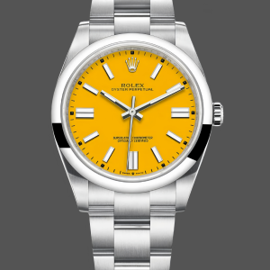 Rolex Oyster Perpetual Yellow Dial Oystersteel 124300 0004