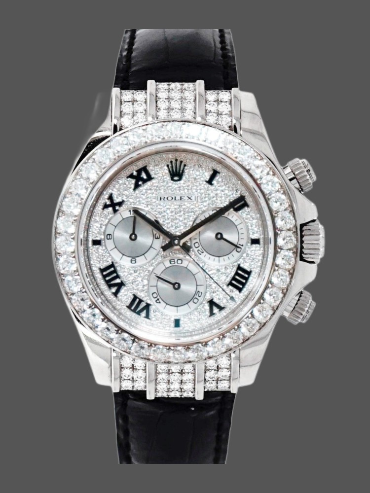 Rolex Cosmograph Daytona 116599 pave diamond dial 40mm Mens Replica Watch