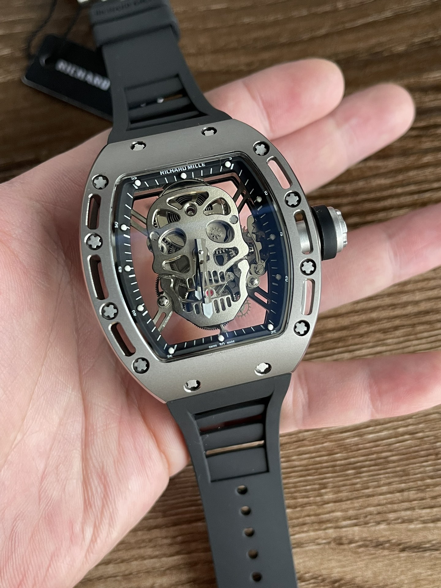 5 Colors Richard Mille Limited Edition RM52 Skull Titanium Tourbillon Openworked Dial - Image 6