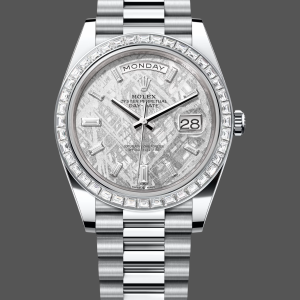 Rolex Day-Date 40 Platinum Meteorite Diamond Dial M228396TBR 0027 Men's Watch
