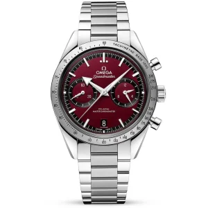 OMEGA Speedmaster '57 40.5mm Burgundy Dial Chronograph Bracelet Watch