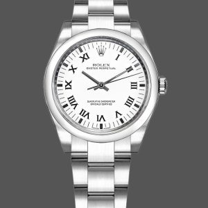 Rolex Oyster Perpetual 177200 White Roman Dial Oyster Bracelet 31mm Lady Replica Watch