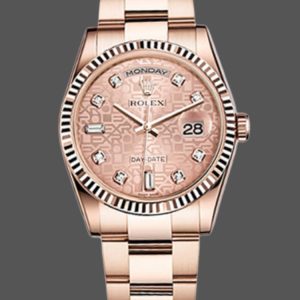 Rolex Day-Date 118235 Pink Jubilee dial 36mm Lady Replica Watch