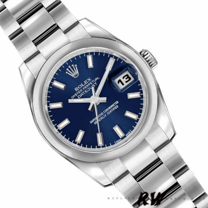 Rolex Datejust 179160 Blue Index Dial Domed Bezel 26MM Lady Replica Watch - Image 3