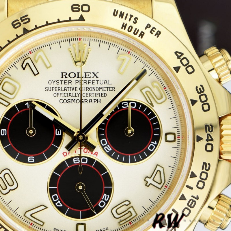 Rolex Daytona 116518 Ivory Dial Brown Leather Strap 40mm Mens Replica Watch - Image 5