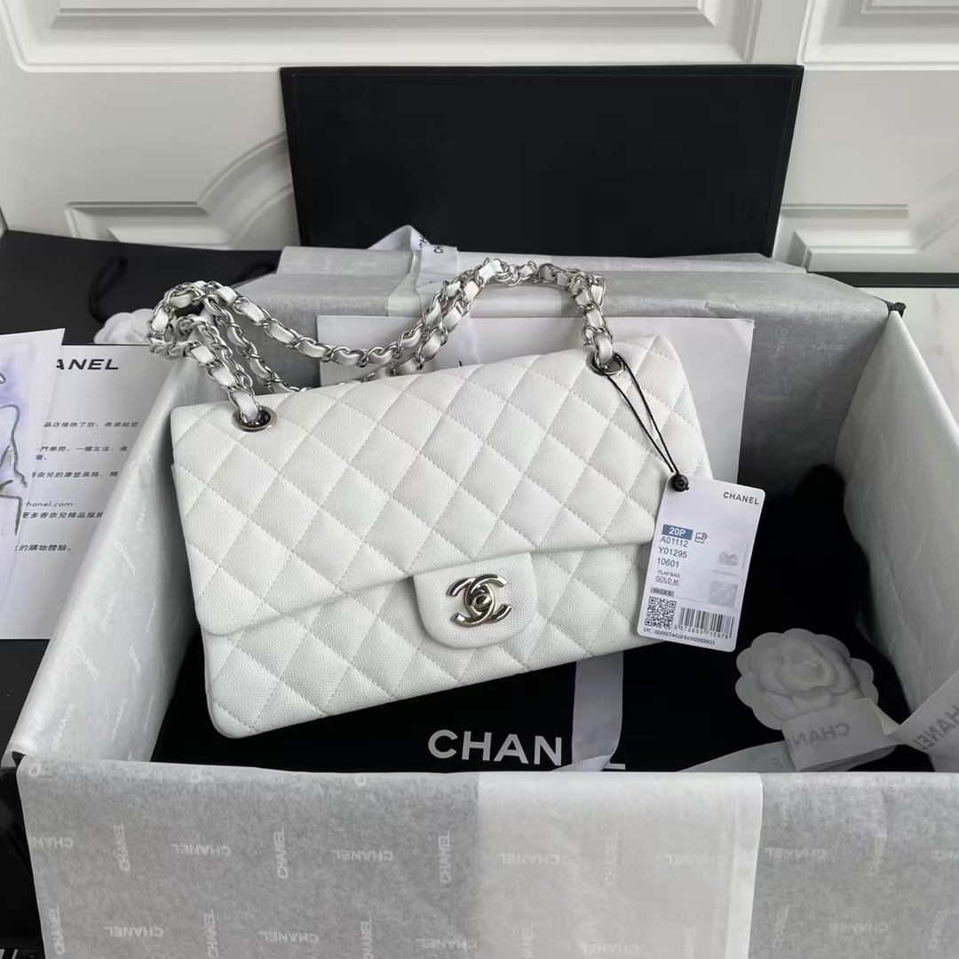 Chanel Classic 11.12 Handbag Silver Hardware - Image 2