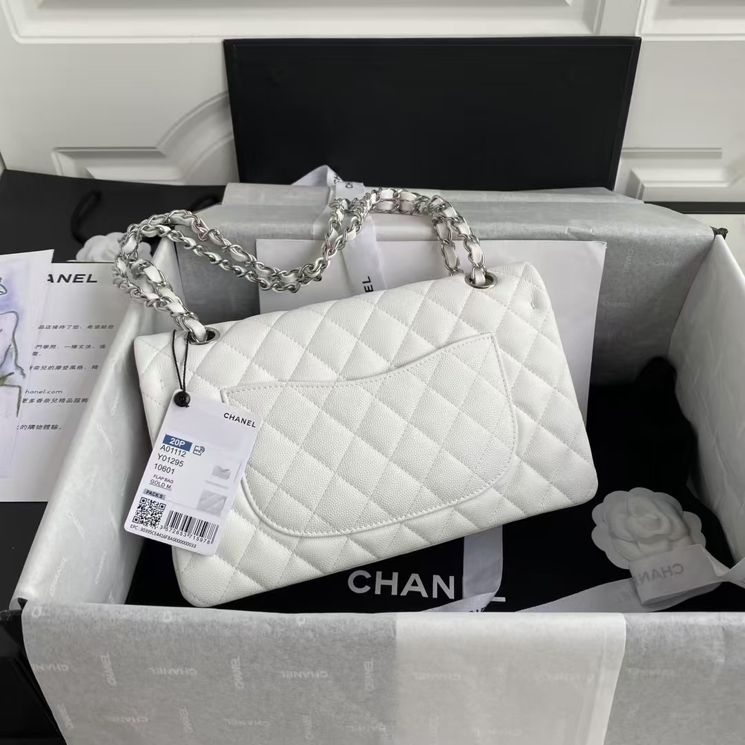 Chanel Classic 11.12 Handbag Silver Hardware - Image 5