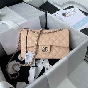 Chanel Small Classic Handbag Caviar Silver Hardware