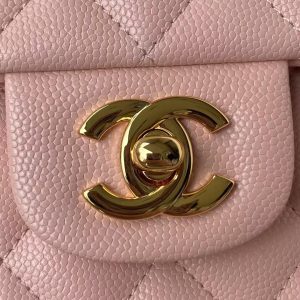 Chanel Small Classic Handbag Caviar Gold Hardware