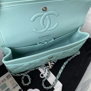 Chanel Small Classic Handbag Caviar Silver Hardware