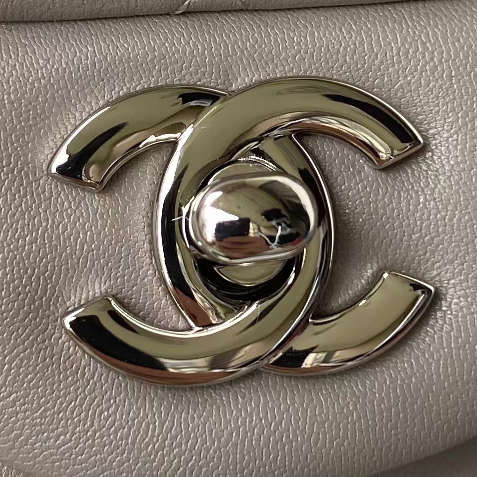 Chanel Small Classic Handbag Silver Hardware - Image 4