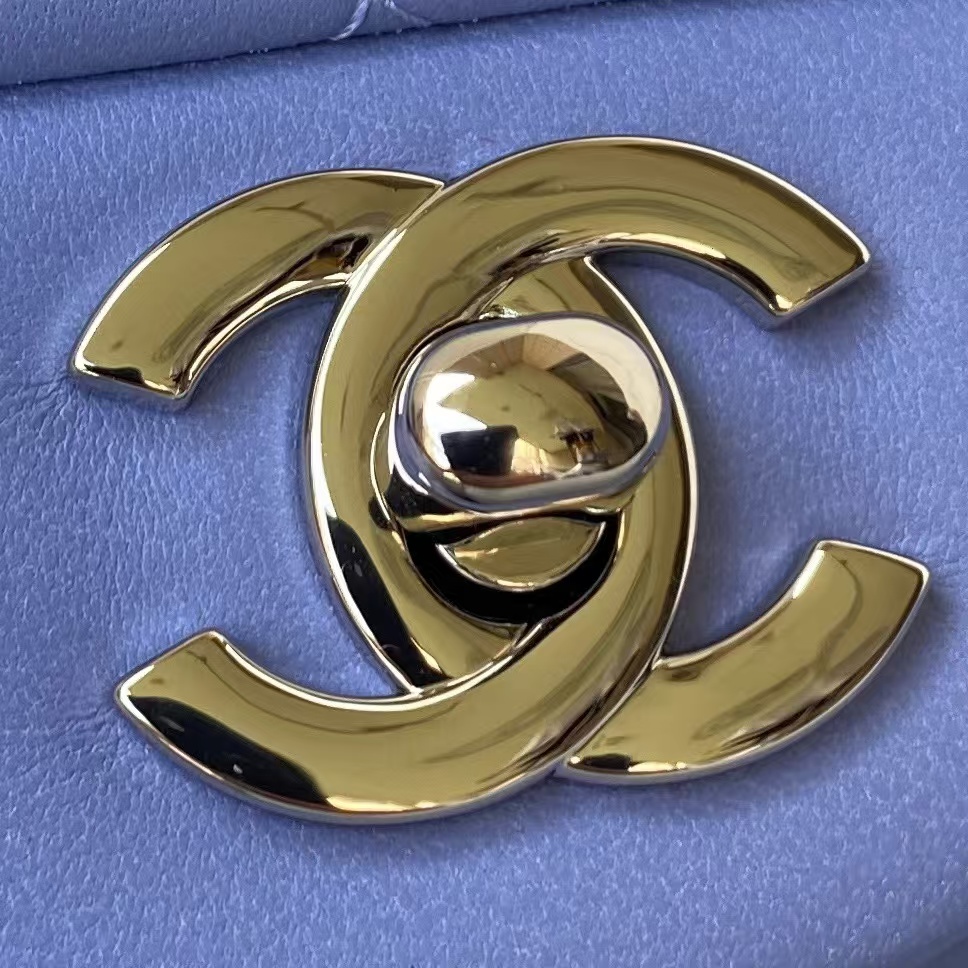 Chanel Small Classic Handbag Silver Hardware - Image 2